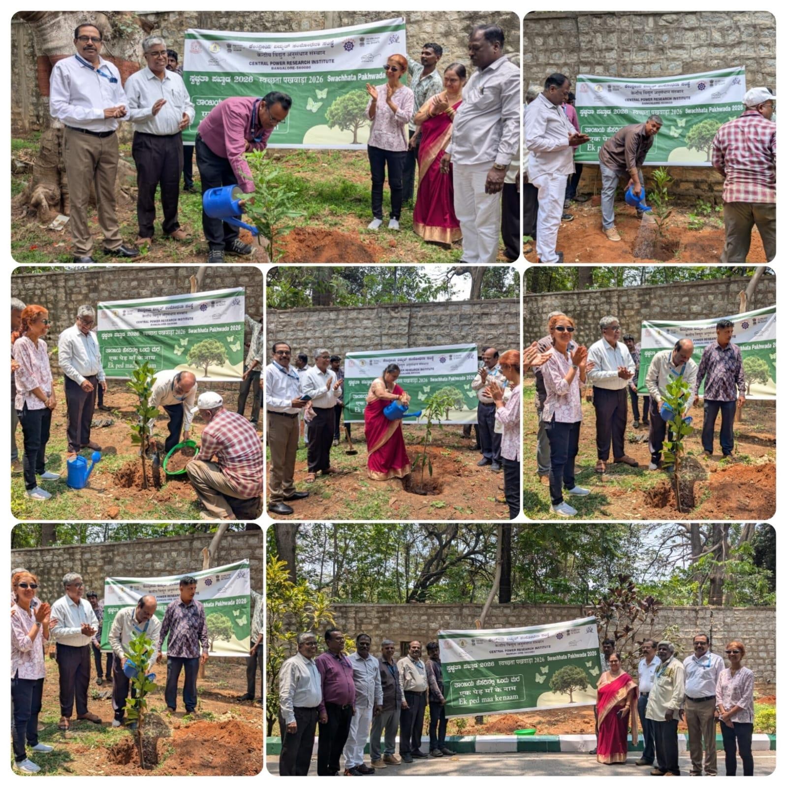 Green Initiative of Tree Sapling plantation at CPRI Campus, Bengaluru 
