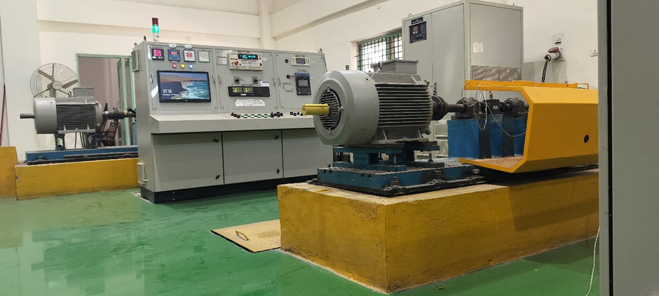 Separate test beds for induction motors of different ratings